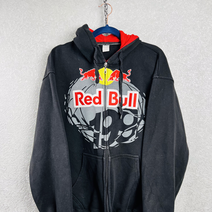 Vintage Red Bull Zip Hoodie Large