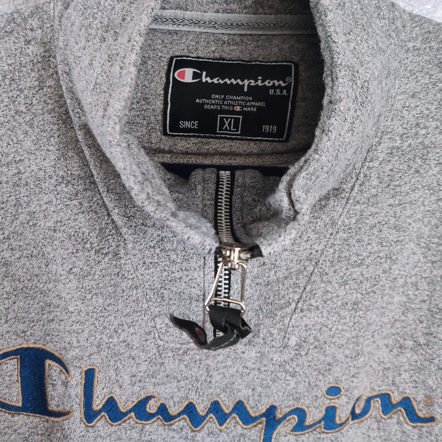 Vintage Champion 1/4 Zip Sweater XL