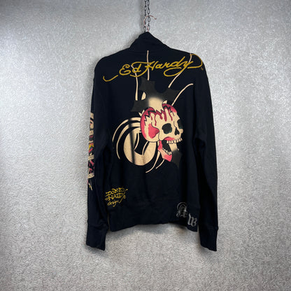 Vintage Ed Hardy Sweatjacke Zip Hoodie Large