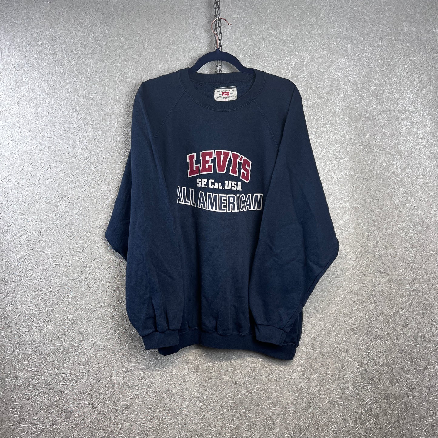 Vintage Levis Graphic Spellout Sweater X-Large