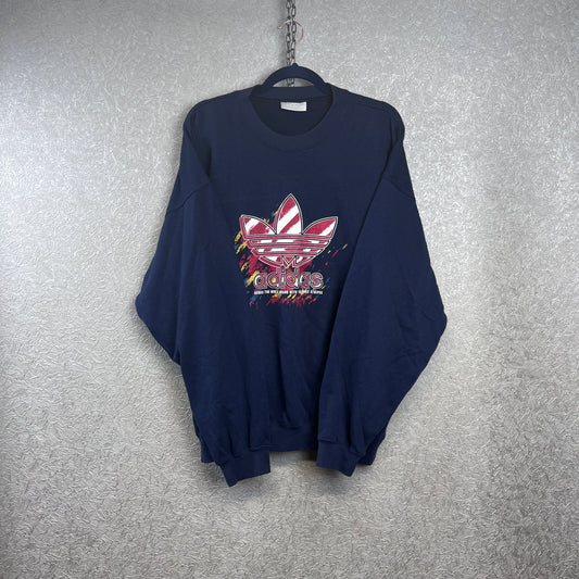Vintage adidas Graphic Spellout Sweater X-Large