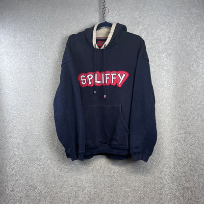 Vintage Spliffy Spellout Hoodie Large