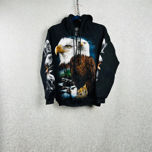 Vintage Rockeagle Zip Hoodie Small